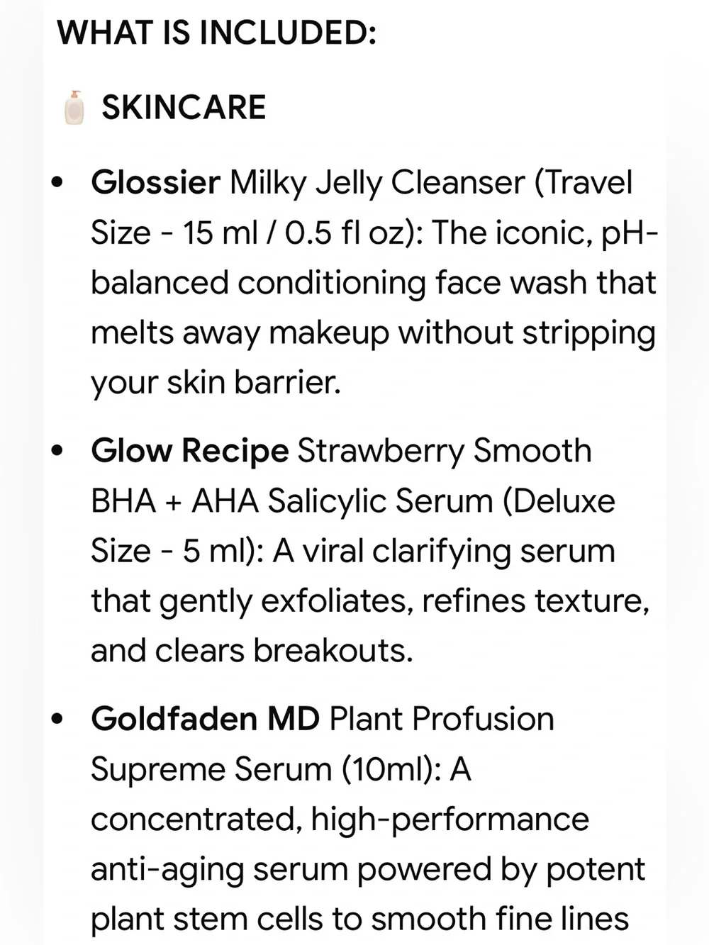 Luxury Beauty Bundle Glossier Glow Recipe Fable & Mane New Sephora Travel Set
